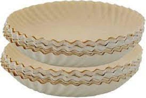 Food Serving 5-7 Inch, 100% Biodegradable Round Brown Color Disposable Paper Plate For Party And Restaurants