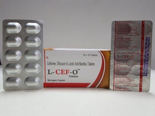 सेफ़िक्साइम, ओफ़्लॉक्सासिन और लैक्टिक एसिड बैसिलस टैबलेट, 10x10 ब्लिस्टर पैक 