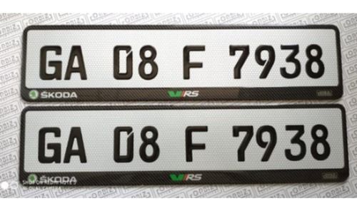 Customized White Colour Bike Number Plates With Gel For Two Wheeler And Four Wheeler Vehicle