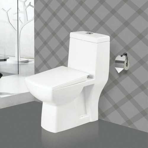 Precisely Designed Floor Mounted Toilet Seat, Rectangular Shape, Polished Surface, White Color