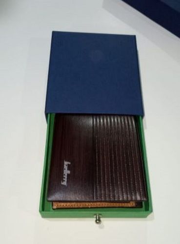 Light Weight Blue Color Paper Material Wallet Packing Box For Gift Propose 