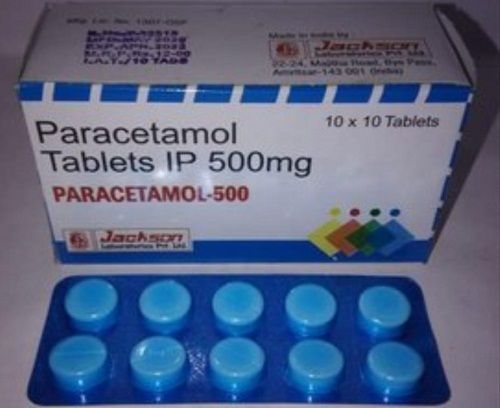 Paracetamol Tablets Ip 500mg For Painkiller To Treat Aches, Pains And Fever, 10x10 Blister Pack