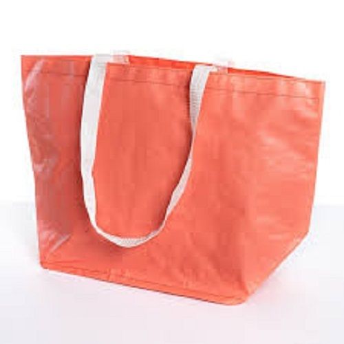 Red Color Non Woven Plastic Plain Carry Bags For Shopping With Loop Handle