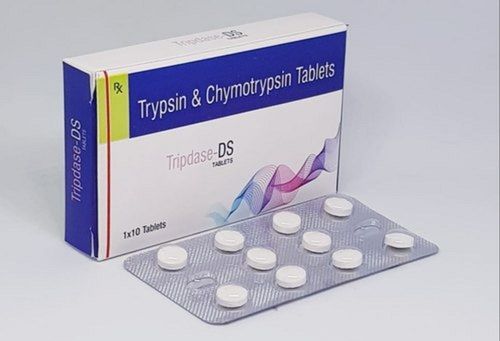  ट्रिप्सिन और काइमोट्रिप्सिन दर्द निवारक गोली, 5x10 स्ट्रिप पैक 