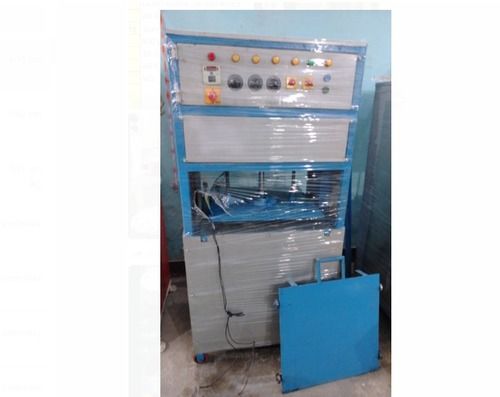 White And Blue Color Hydraulic Paper Plate Making Machine, Fully Automatic Cutting Size: 9 Inch