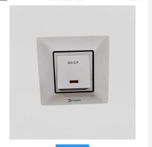 White Color 32 AMPS Wall Mounted 2 Module Electric Modular Switches