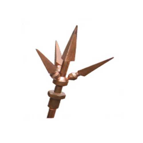 सर्ज प्रोटेक्शन और लाइटिंग के लिए 4 पोल कॉपर बॉन्डेड लाइटिंग अरेस्टर प्रोट्रैक्शन फ्रीक्वेंसी (Mhz): 50 हर्ट्ज (Hz)