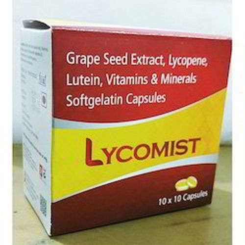 Lycomist Grape Seed Extract, Lycopene, Lutein, Vitamins & Minerals Softgelatin Capsules 10 X 10 Capsules