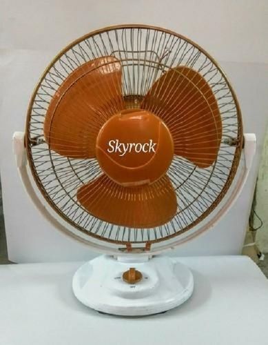 Orange Plastic Lightweighted Portable High-Speed Electrical Air Cooling Table Fan