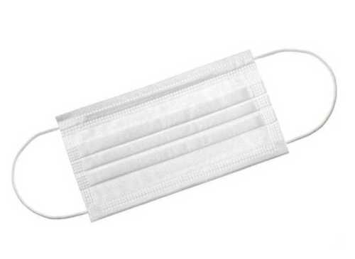 White Disposable Face Mask, Biodegradable And Light Weight, Rectangle Shape Age Group: Suitable For All Ages