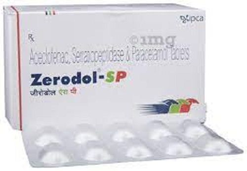 Zerodol - Sp Aceclofenac+Paracetamol+Serratiopeptidase Is Used For Pain Relief 1x10