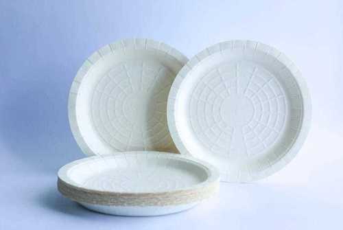 100% Eco Friendly Disposable White Color Round Shaped Paper Plates For Party And Event