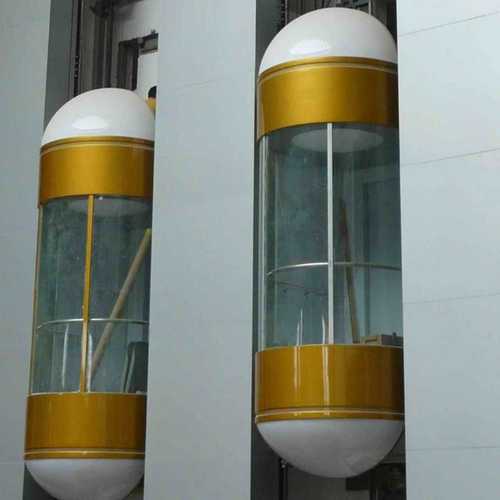 Steel Automatic Capsule Elevator Lift 8 Feet Use For Hotels And Malls, 240 V