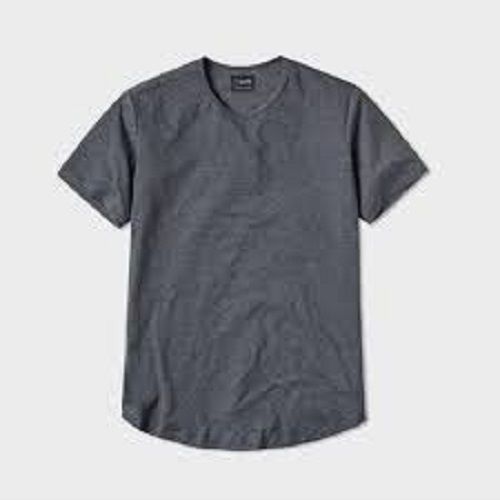 Grey Color Cotton Plain V Neck Short Sleeve T Shirt For Mens Daily Wear Purpose Gender: Male