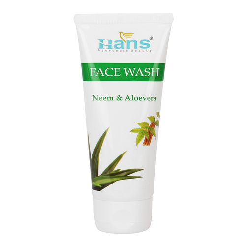 Hans Natural And Organic Ayurvedic Beauty Aloevera And Neem Face Wash, For Personal Uses, 50ml Pack