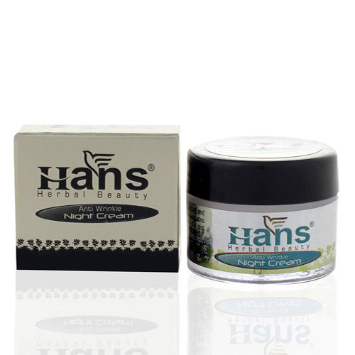 Hans Natural And Organic Ayurvedic Beauty Anti Wrinkle Night Cream, 50g Pack For Personal Uses