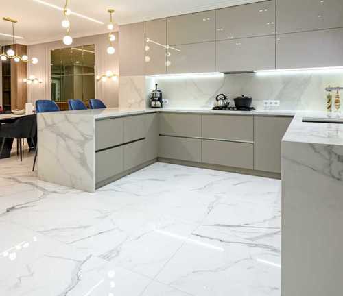 Kitchen Floor Tiles In White Color With Perfect Finish, 8-10 Mm Thickness