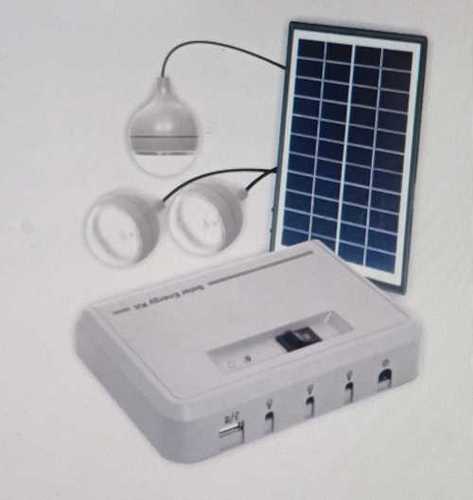 Plastic Led Solar Lighting System For Home Lighting, Battery 12V/20Ah, White Color