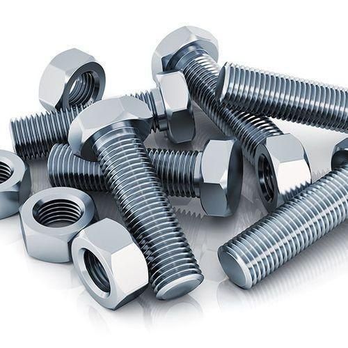 Galvanized Sheet Ms Nut Bolt For Construction Use Strong And Long Durable Silver Color Stainless Steel