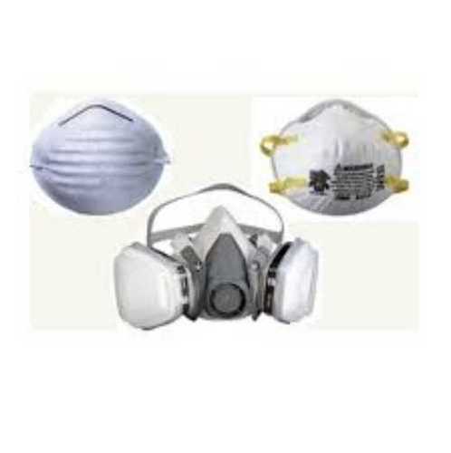 Safety Mask For Chemicals And Personal Protection, White And Grey Color