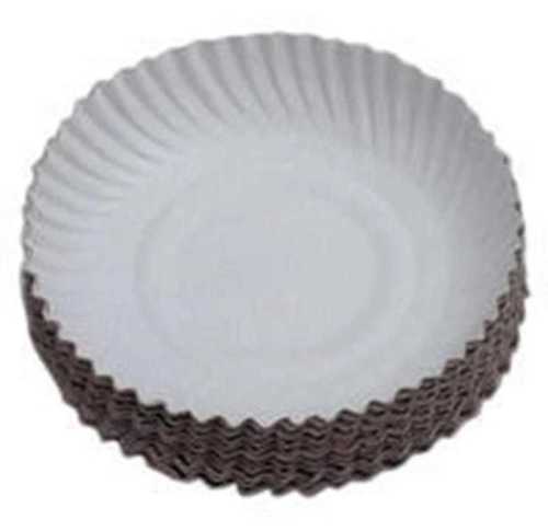 White Color Eco Friendly And Disposable Round Shaped Paper Plates For Party And Events