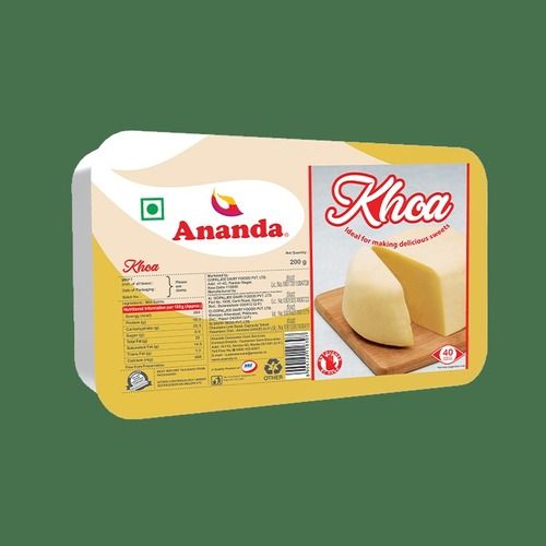 Ananda Golden Color Milk Khoya With 200 Gram Weight & 31 Gram Fat & 15% Calcium 650 Protine