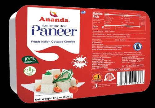 Ananda Pure Fresh Milk Paneer, 500 Gram Pack With 5.88 Gram Fat & 98 Calories