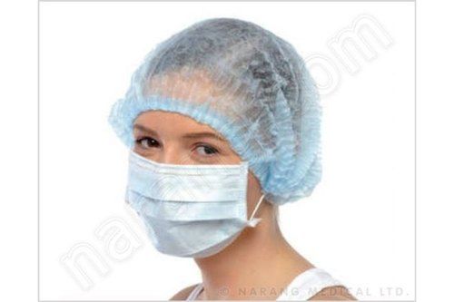 Blue Non Plain Woven Free Size Disposable Cap For Hospital Uses