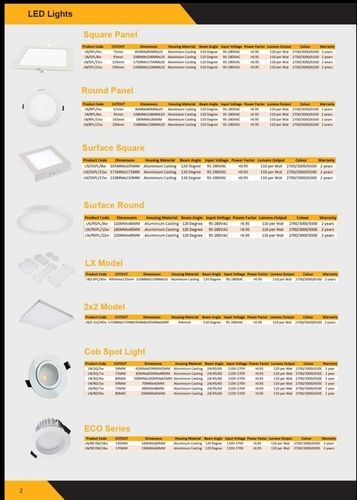 Led Lights For Indoor Uses With Low Power Consumption And Crystal Clear Light Application: Commercial