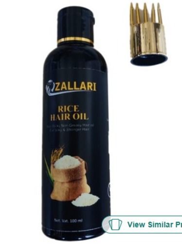 Black Non Herbal 100Ml Rice Hair Oil For Healthy And Shiny Hairs