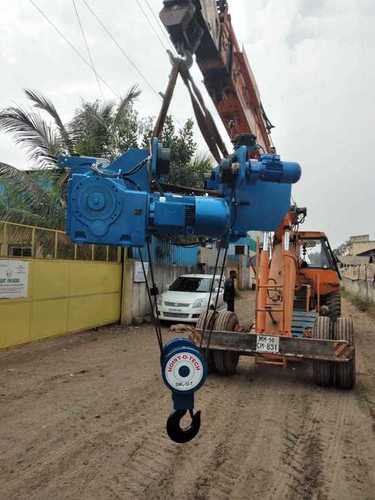 Semi Automatic 10 Ton Module Wire Rope Hoists For Construction Use Power Source: Hydraulic