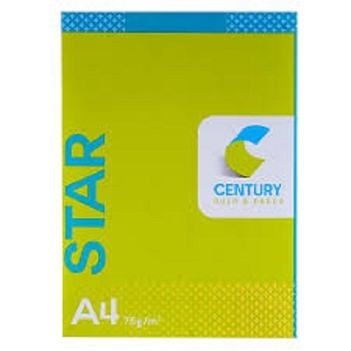  Star Century A4 साइज़ का सफ़ेद कॉपियर पेपर मल्टीपल पर्पस स्कूल और ऑफिस पल्प में उपयोग करें मटीरियल: वुड पल्प 