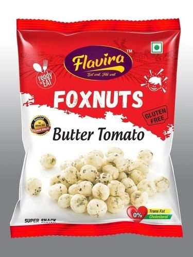 100 Percent Vegetarian Crispy And Tasty Flavira Foxnuts Butter Tomato Flavor Makhana