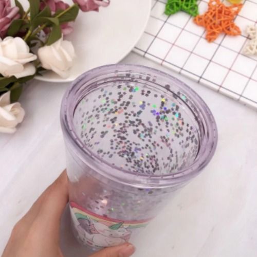 Best Price Light Purple Color Acrylic Transparent LED Plastic Sipper Bottle