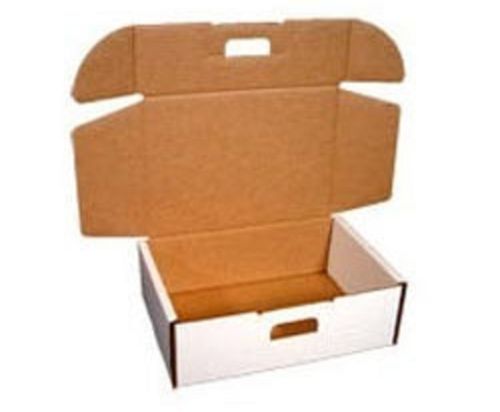 Die Cut Matte Finish White Plain Corrugated Boxes For Food And Sweet Packaging