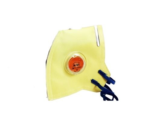 Dust And Bacteria Protects, 3 Layer Yellow Color N95 Face Mask For Clinical, Hospital, Laboratory, Pharmacy