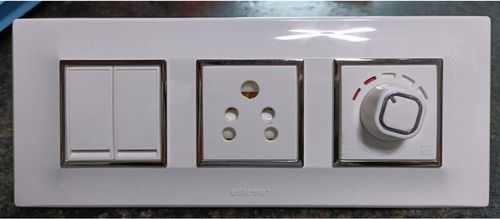 White Electrical Switch Board, Rated Current 10 Amp 1 Way 1 Regulator And 1 Socket 