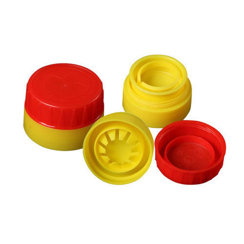 Light Weight Ruggedly Constructed Plastic Red And Yellow Edible Oil Cap For Sealing Dimension(L*W*H): 4-8 Inch (In) Inch (In)