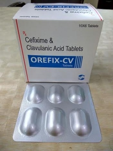 Orefix-Cv Cefixime और Clavulanate एसिड एंटीबायोटिक टैबलेट, 10X6 ब्लिस्टर पैक स्टोरेज: कूल एंड ड्राई प्लेस