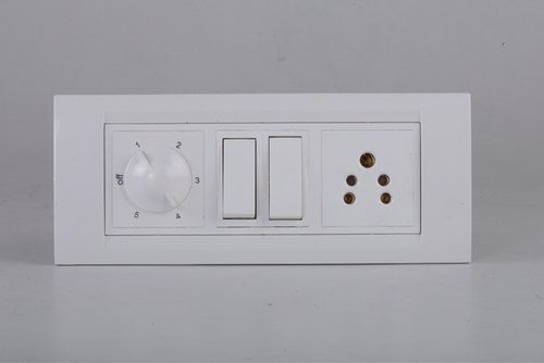 Plastic Short Circuit Protection Single White Socket Pvc Modular Electric Switch Board 