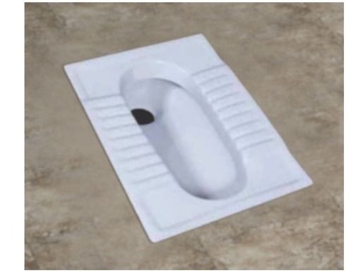 White Color, Ceramic Material, Full Deep Orissa Pan Toilet Seat Size 23 Inch Installation Type: Floor Mounted