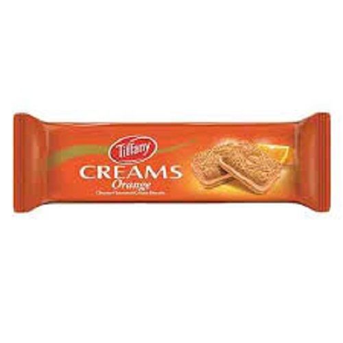 Delicious Rich In Aroma Mouthwatering Taste Tiffany Square Orange Cream Biscuits Fat Content (%): 5 Percentage ( % )