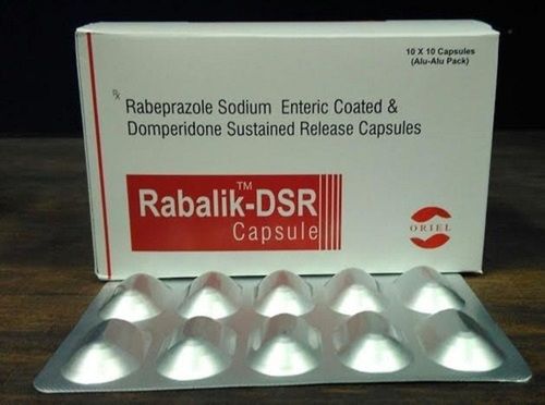  रबालिक-डीएसआर राबेप्राजोल सोडियम और डोमपरिडोन कैप्सूल, 10x10 अलू अलु पैक 