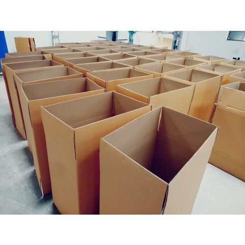 Rectangular Shape Brown Paper Corrugated Boxes For Apparel Packaging