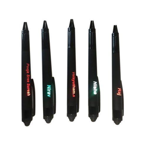 Black Tik Tik Complimentary Colorfully Led Light A  Plastic Ball Pen