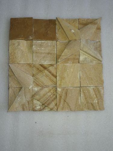 Crack Resistance Cream Sandstone Wall Mosaic Tile For Home And Hotels (15 Mm) Thickness: 15 Millimeter (Mm)