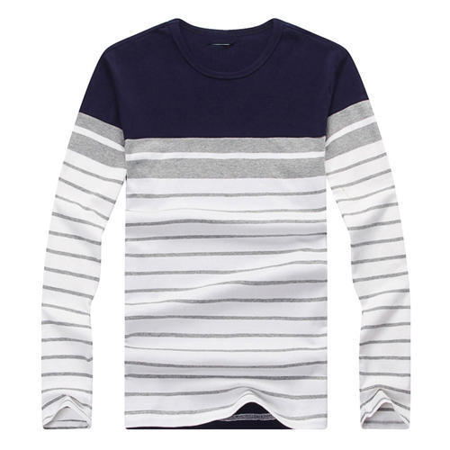 Lightweight Comfortable To Wear Full Sleeves Printed Round Neck Casual T Shirt Age Group: 20-28