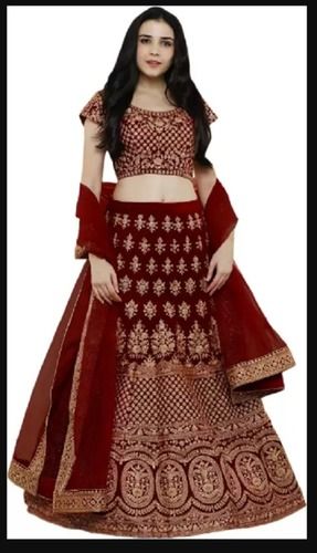 maroon color fancy and designer ladies lehenga choli for party wear 163