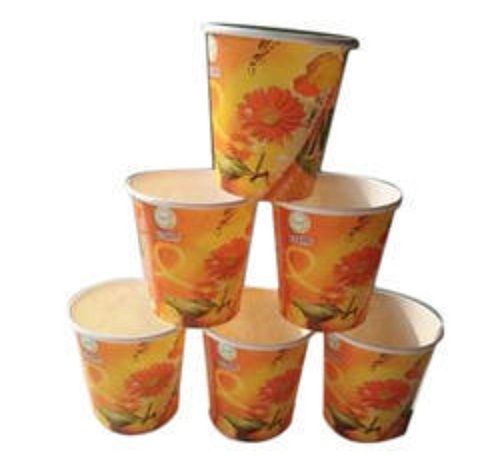 Orange And Yellow Eco-Friendly Round Printed Disposable Paper Cup For Beverages Application: Events