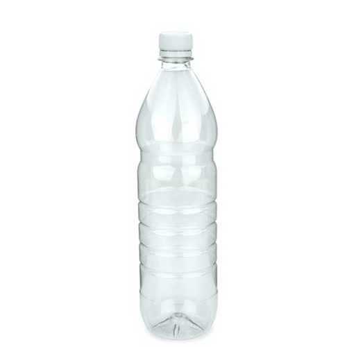  पानी के भंडारण के लिए पालतू प्लास्टिक की बोतल, सादा पैटर्न और सफेद रंग, आकार 1000 मिलीलीटर 